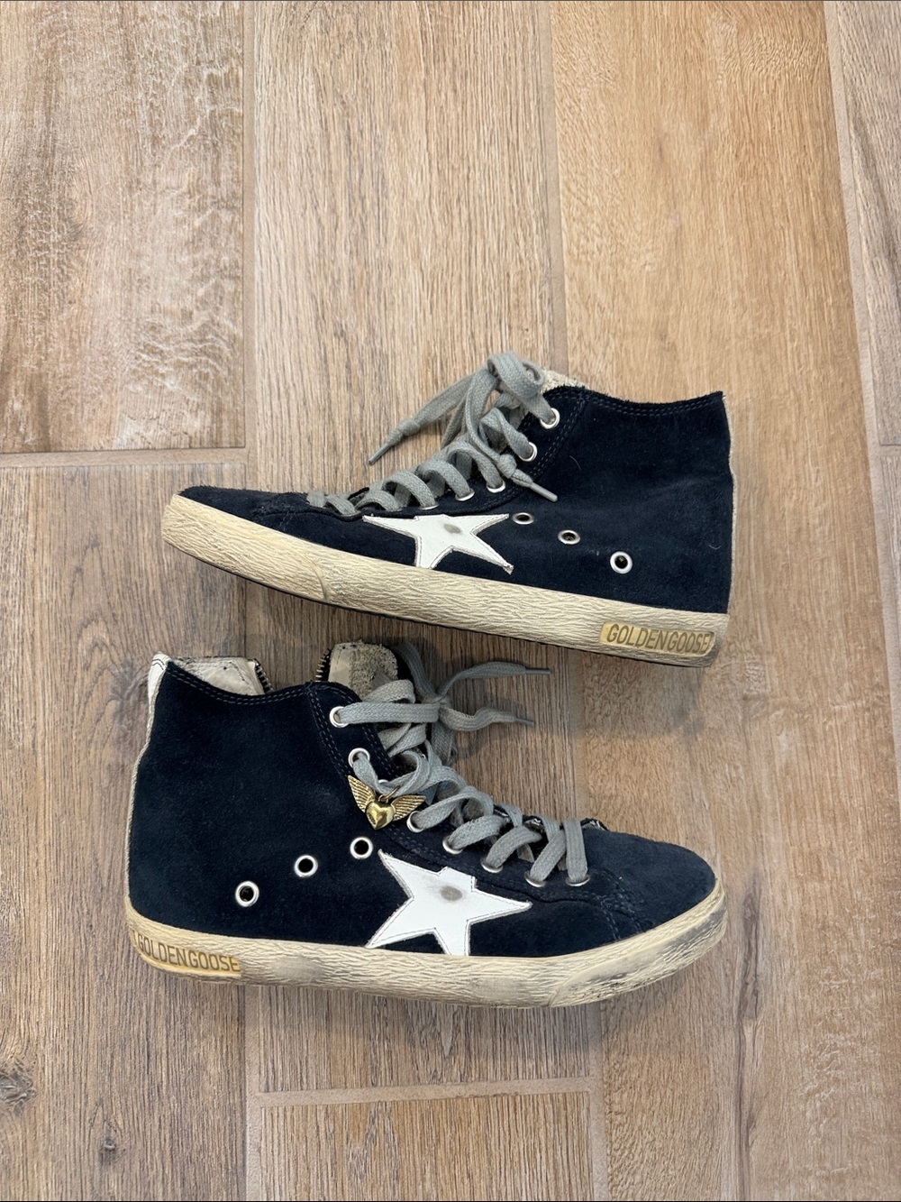 Golden Goose Navy Suede Francy Size 35